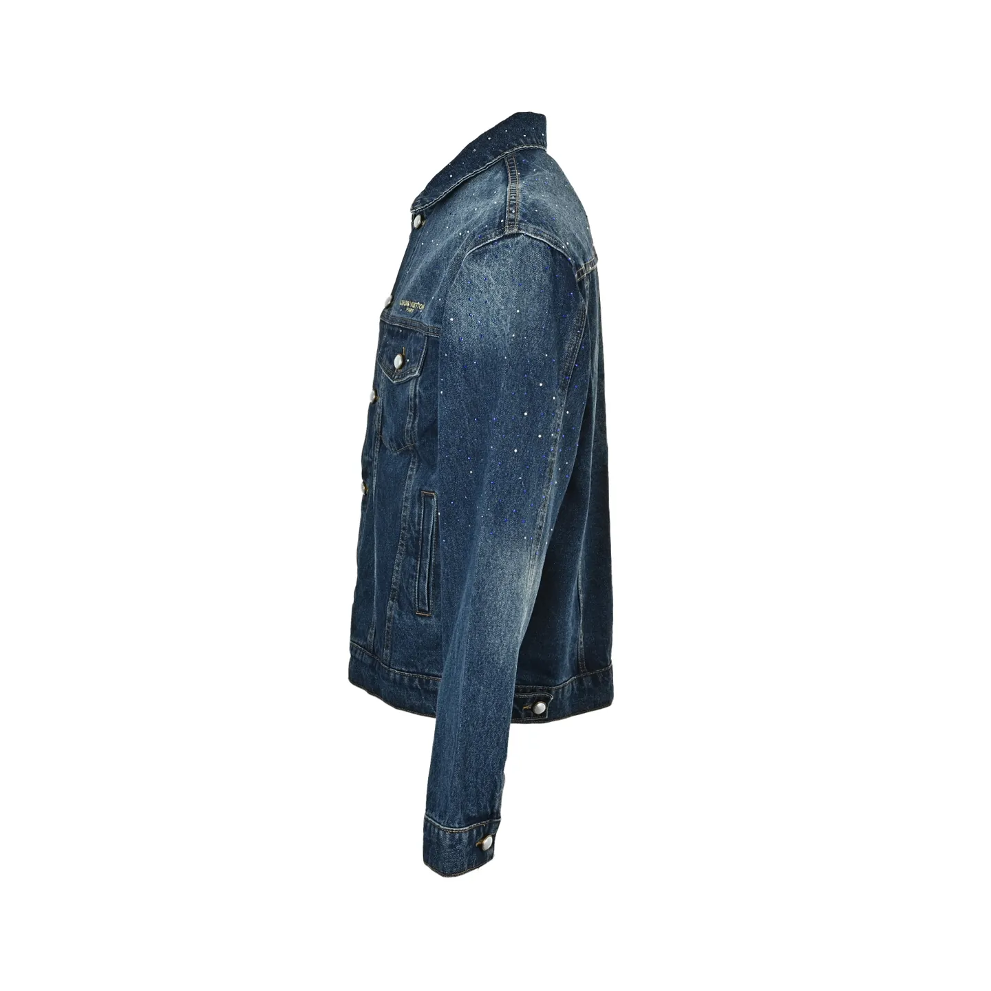 Louis Vuitton/Louis Vuitton hot diamond washed denim jacket